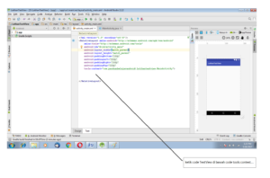 Tab text untuk mengetikan kode-kode xml