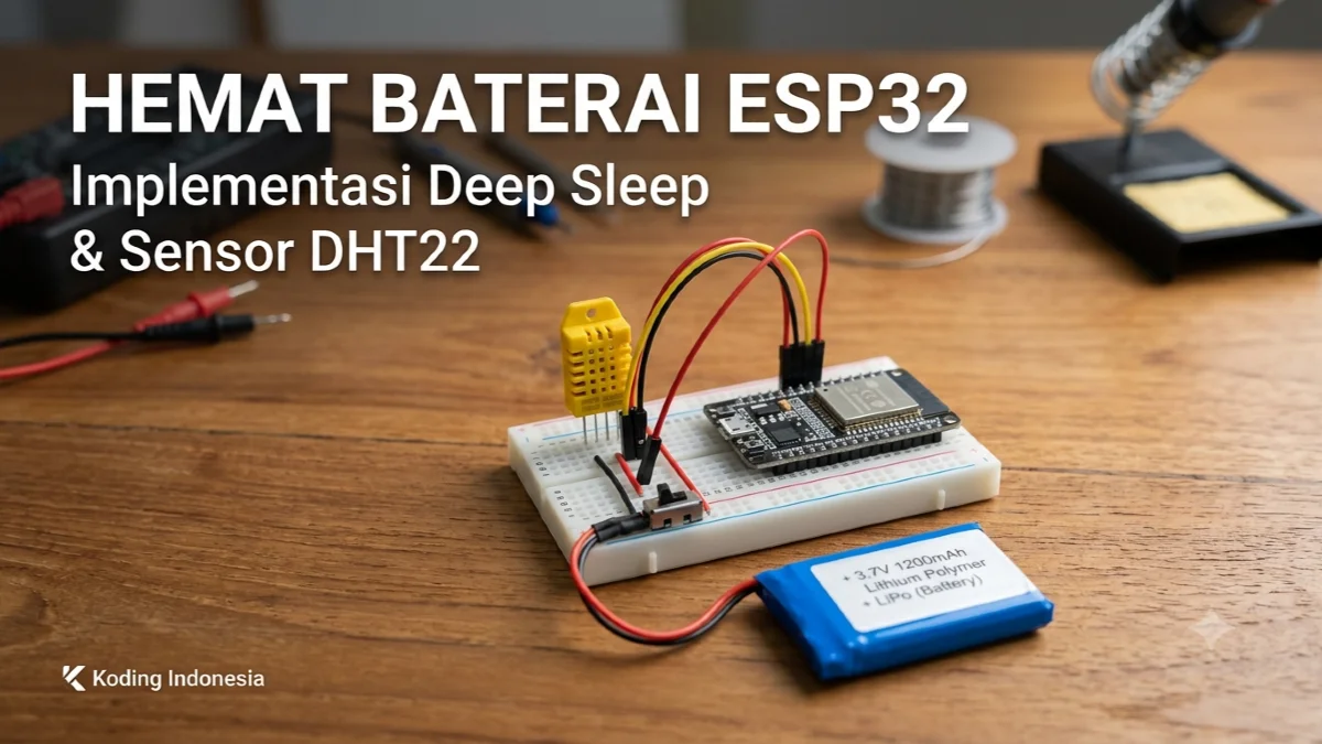 Deep Sleep ESP32: Node Sensor DHT22 Hemat Baterai