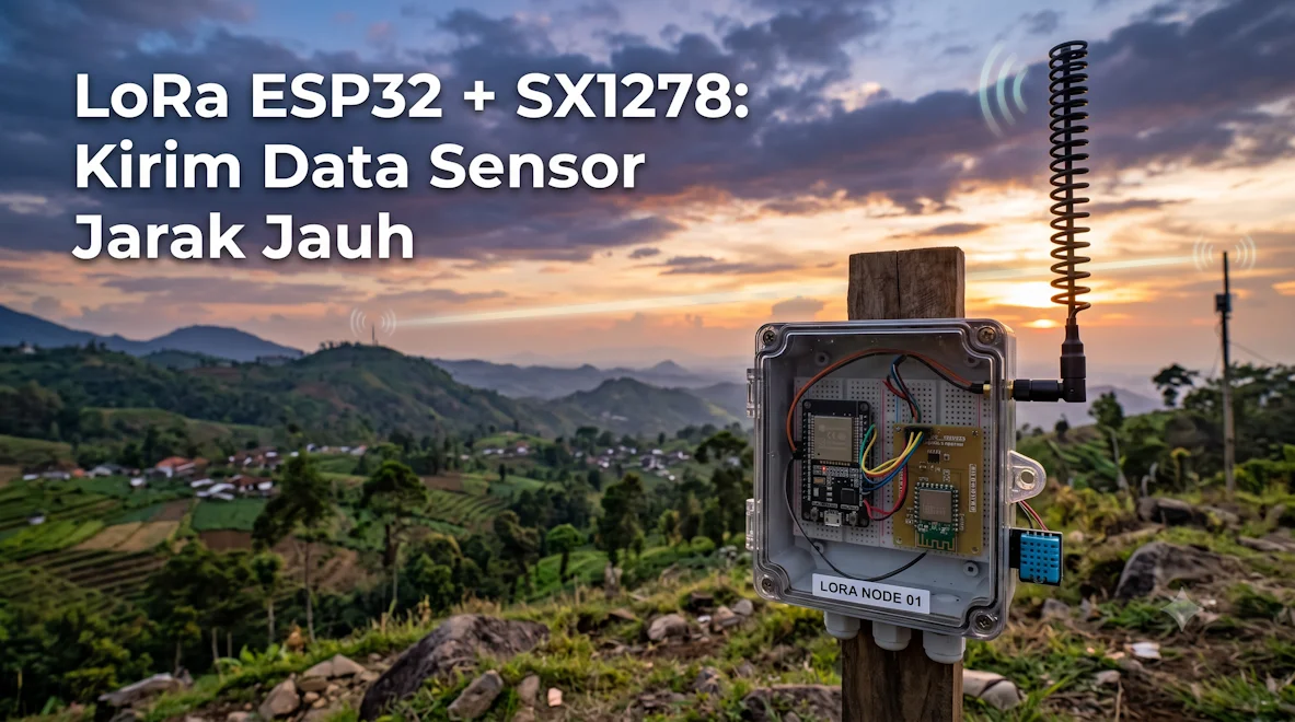 LoRa ESP32 + SX1278: Kirim Data Sensor Jarak Jauh