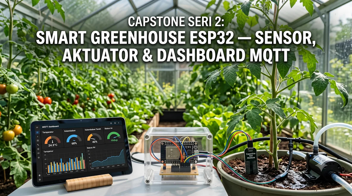 Capstone Seri 2: Smart Greenhouse ESP32 — Sensor, Aktuator & Dashboard MQTT