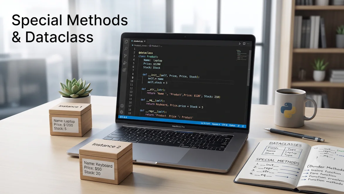 Special Methods & Dataclass: __str__, __repr__, __eq__ di Python OOP