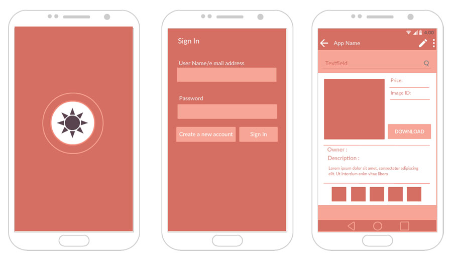 Mockup 2 android via createlydotcom