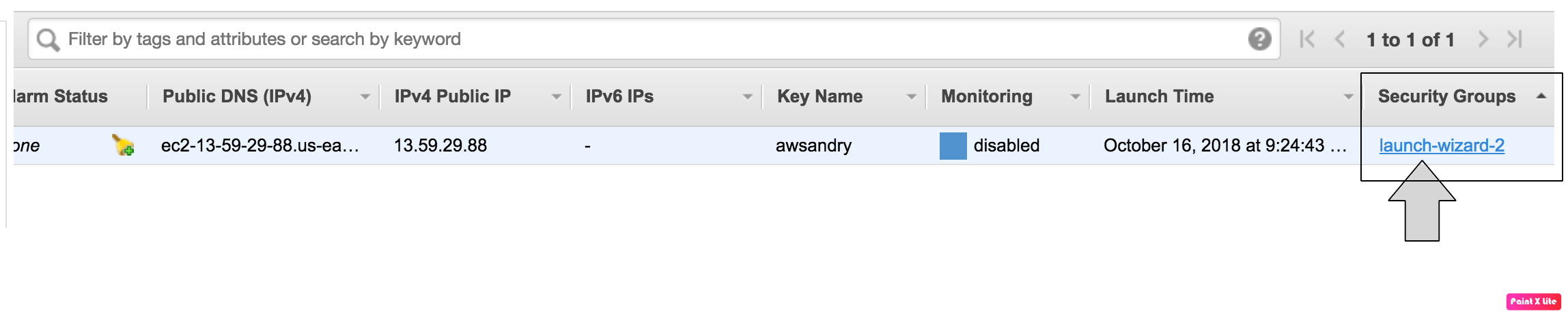 Security Groups - Launch Wizard